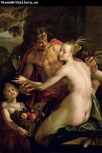 Hans von Aachen Bacchus Ceres and Amor